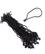 7&quot; 1000 Pc BLACK Hang Tag Nylon String Snap Lock Pin Loop Fastener Hook ... - £13.83 GBP