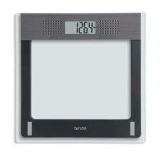 440 Lb Capacity Taylor Electronic Glass Talking Bathroom Scale. - $41.93
