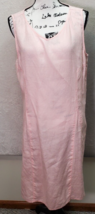J. Jill Tank Dress Womens Large Pink Blush Linen Sleeveless V Neck Lightweight - £20.33 GBP