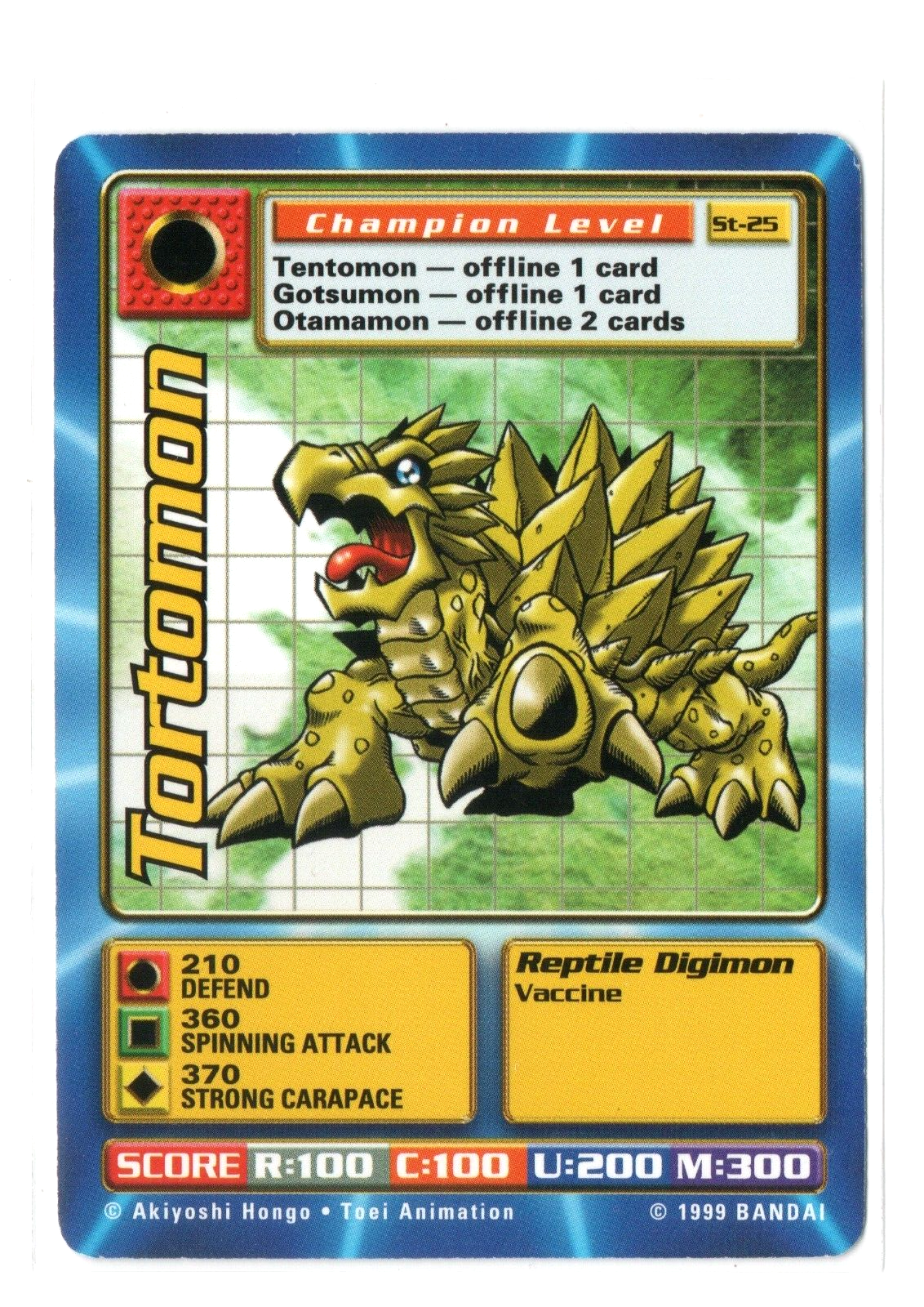 Primary image for Digimon CCG Battle Card Tortomon #St-25 1st Edition Starter 1999 Bandai NM-MT