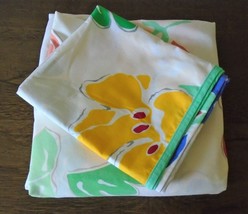 Vintage Cannon Royal Family Flower Power Twin Fitted Sheet &amp; One Pillowcase - $29.70
