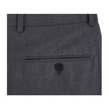Men Renoir Flat Front Suit Separate Pants Slim Fit Soft Feel 202-1 Charcoal image 7
