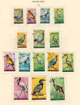 BURUNDI  1965 Very Fine Precancel Hinged Stamps on List Scott # 111-125 Birds - £16.26 GBP