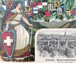 1910 Eidgenössisches Schützenfest Postcard Bern Switzerland Shooting Competition - £11.23 GBP