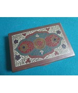 CIGARETTE HOLDER MIDDLE EASTERN METAL DECORATED BOX WOOD BRASS 4 X 6 ^^^ - €46,44 EUR