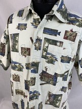 Vintage Woolrich Button Shirt Fishing All Over Hunting Plaid XL Flannel ... - $24.99