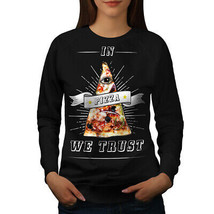Wellcoda Pizza Trust Womens Sweatshirt, Triangle Shape Casual Pullover Jumper - £23.10 GBP+