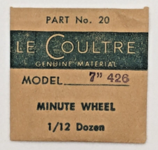 NOS Jaeger LeCoultre - Minute Wheel - 7&quot; Cal. 426 - Part 20 - $26.72