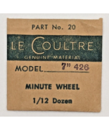 NOS Jaeger LeCoultre - Minute Wheel - 7&quot; Cal. 426 - Part 20 - £21.01 GBP