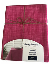 Tommy Bahama Pink Easy Care Indoor Outdoor 70 Rd Round Tablecloth Beach Tropical - £35.24 GBP