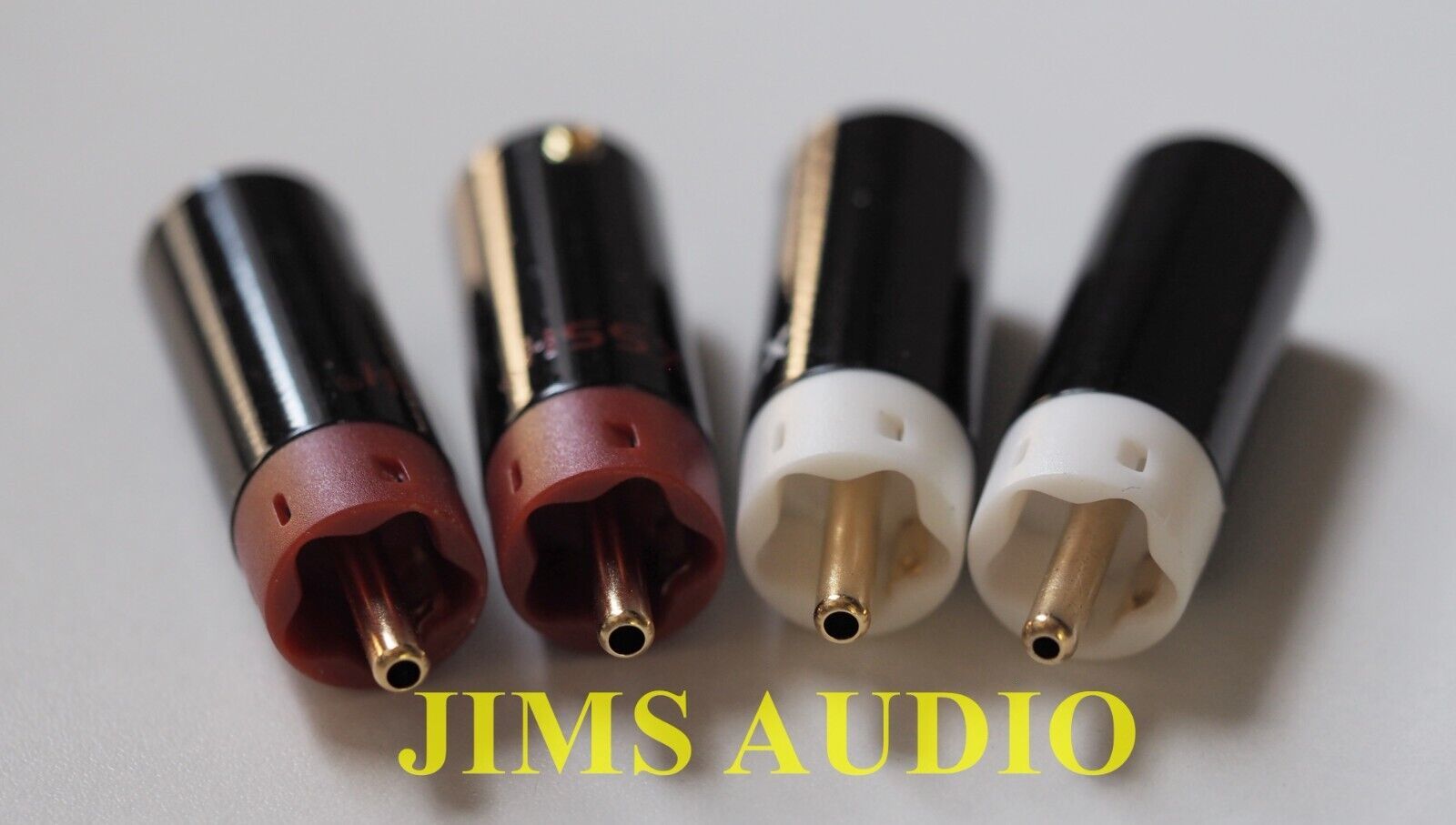 RCA plugs two pairs super transparent adheres to KLE plugs TW made - $17.59