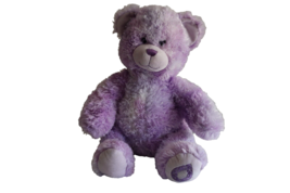 BUILD A BEAR Teddy Bear Plush Purple Stuffed Animal BABW 15&quot; Silver Sparkle - $11.40