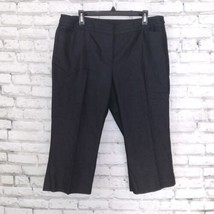 New York &amp; Company Pants Womens 14 Black Cropped Pockets Stretch Dress Capri - £17.29 GBP