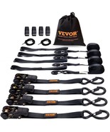 VEVOR Ratchet Tie Down Straps (4PK), 2200 lb Max Break Strength, Include... - $42.64