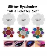 Beauty Treats Flower Power Glitter Eyeshadow Palette 3 PCS Set "FREE SHIPPING" - $218.11 MXN