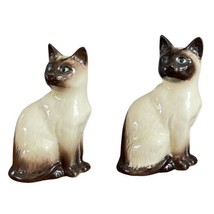 x2 Vintage Beswick England 4 1/4&quot; Siamese Cats #1887 Figurines Blue Eyes - £31.10 GBP