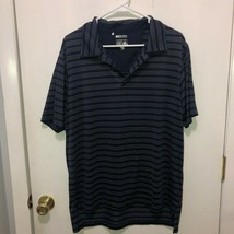Adidas Climilite Striped Polo Shirt Polyester Short Sleeve Men&#39;s SZ Medium - $6.92