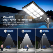 Commercial Outdoor LED Solar Light Motion 3 Modes Flood Lamp Street Sensor Wall - £85.67 GBP