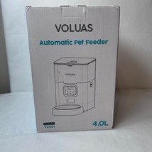 New in box VOLUAS Automatic Pet Feeder Food Dispenser Programmable 4.0L - $48.51
