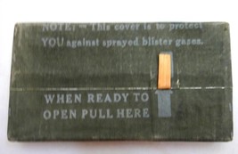 1944 antique WWII US ARMY unused COVER AGAINST BLISTER GASES khaki military - $42.08