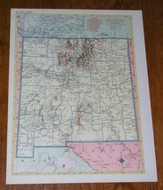 1953 Vintage Map Of New Mexico / Verso New Jersey - £13.44 GBP