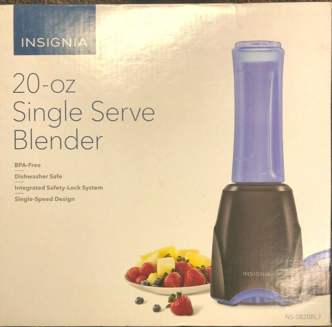 Primary image for LOT OF 4 Insignia 20-oz Single Serve Personal Blender & Travel Cup - Blue