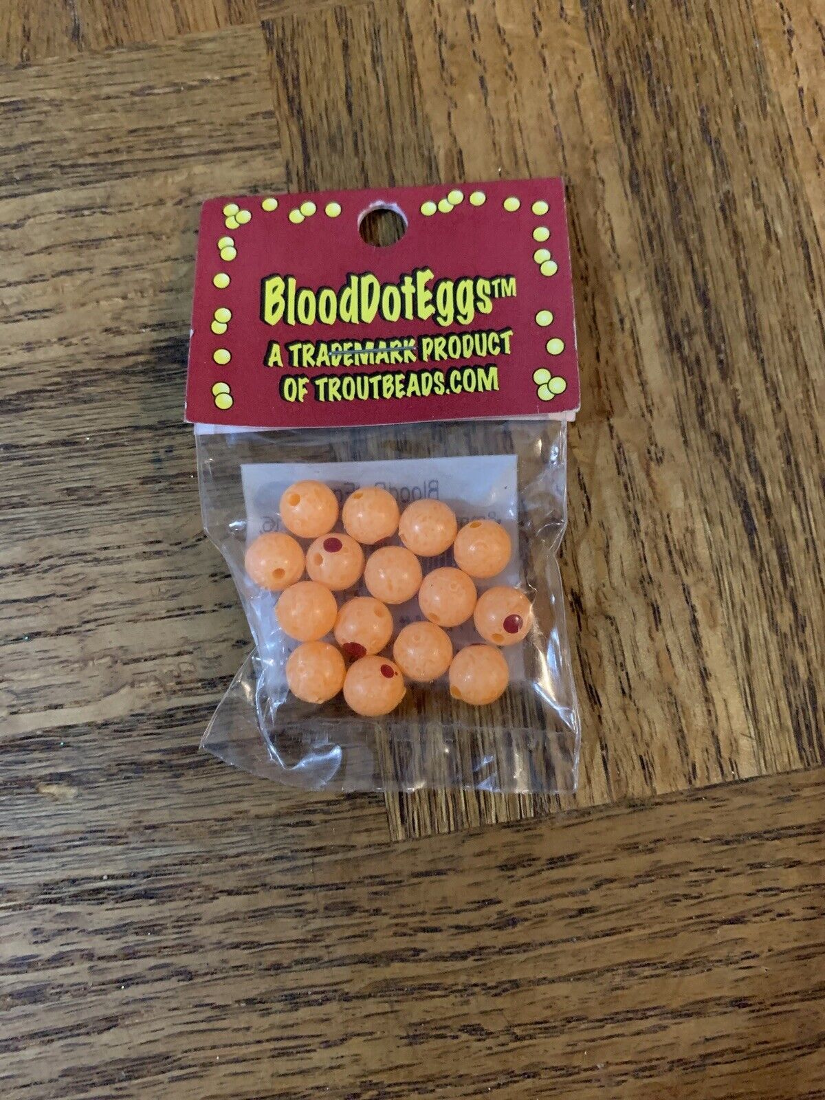Blood Dot Eggs Trout Beads 8mm Sun Orange - $29.58