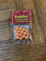 Blood Dot Eggs Trout Beads 8mm Sun Orange - £23.38 GBP