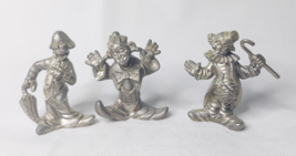 Vintage Set Of 3 Pewter Peltro Clown Figures, Italy Peltro. - $33.05
