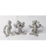 Vintage Set Of 3 Pewter Peltro Clown Figures, Italy Peltro. - $33.05