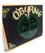 O&#39;BYRNE Celtic Irish Trinity Knot Shamrock Metal Homemade Pub Sign 18&quot;h ... - £78.65 GBP