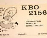 Vintage CB Ham Radio Card KBO 2156 Luttrell Tennessee  - £3.89 GBP
