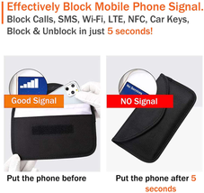 Signal Blocking Bag Cage Pouch Wallet Phone Case Anti-Tracking Anti-Spying 1Pack - £10.83 GBP