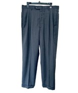 Stafford Executive Mens 35Wx42L Charcoal Gray Cuffed Leg Pleated Wool Dr... - €18,91 EUR