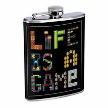 Life Game Hip Flask Stainless Steel 8 Oz Silver Drinking Whiskey Spirits Em1 - £7.88 GBP