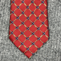 Dunhill Silk Necktie Red Equestrian Buckle Harness Horse Tack Tie 56” X ... - £21.51 GBP