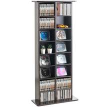 SucceBuy Media Storage Cabinet DVD Shelf Holds Adjustable CD Shelves 5/1... - $40.77+