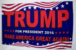 Trump For President Make America Great Again Flags Get Five 3&#39; x 5&#39; Banners - £10.29 GBP