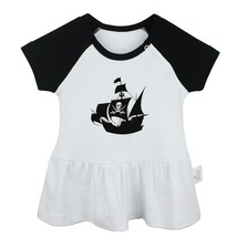 Pirates Ship Art Newborn Baby Girls Dress Toddler Infant 100% Cotton Clothes - £10.45 GBP