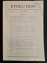 International Journal of Organic Evolution May 1990 Vol 44 No 3 Pg 477-756 - £23.25 GBP
