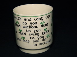 Vintage &quot;An Irish Toast&quot; Coffee Cup Long Life Health Children No Rent Di... - £14.96 GBP
