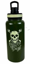 Dutch Bros Death Before Decaf 32 Oz Water Canteen Flask Green Limited Ed... - £22.41 GBP