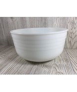VINTAGE WHITE PYREX HAMILTON BEACH RIBBED MIXING BOWL #40 LARGE 9&quot; DIAMETER - $466.73 MXN