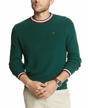 Tommy Hilfiger Men&#39;s Geneva Tipped Ribbed-Knit Sweater Botanical Garden-XL,2XL - £28.92 GBP