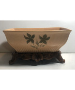 Vintage 1960 Lane and Co Van Nuys Speckled Pedestal Planter w/ Flowers Pink - $349.60 MXN