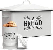 Bread Boxes For Kitchen Counter Extra Large (Vintage Design) - £42.92 GBP