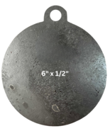 (1) AR500 Steel Gong Shooting Target 1/2&quot; - 6&quot; Round - 1-Hole 0200141 - $31.10 CAD+