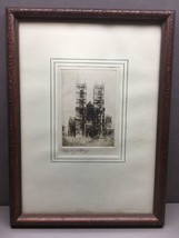 Framed Signed Etching of Westminster Abbey London by Edward J. Cherry AP - £82.47 GBP