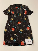 NEW LOOK Premium Sequin Black Floral Dress   UK 10    (ph35) - £27.32 GBP