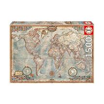 Educa Borras Puzzle Map of The World (1500 Pieces)  - $76.00
